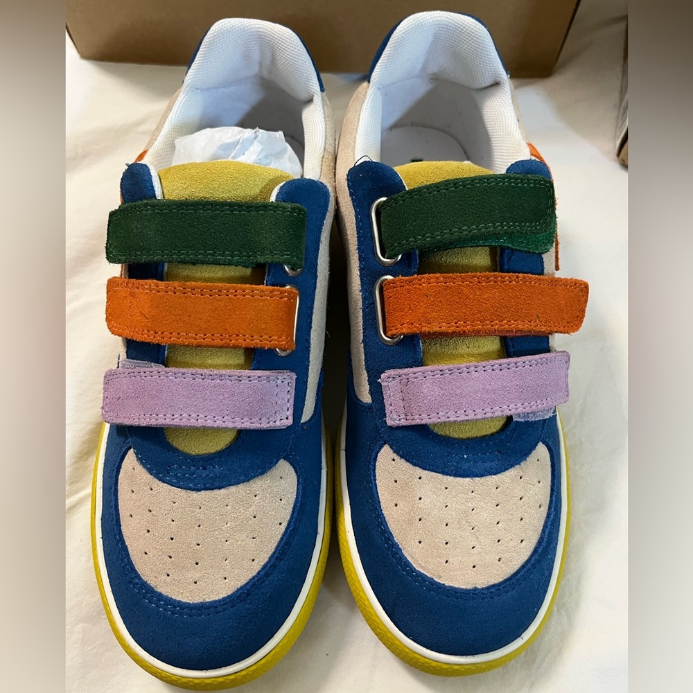 Mini Boden Kids Leather Low Top Sneakers | size 36